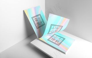 正方形画册样机图片