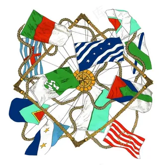 链条  国旗图片