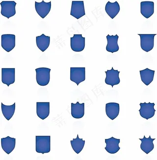 护盾盾牌元素矢量样式图片