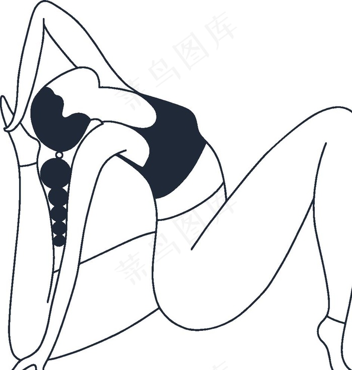 人物瑜伽简笔动作图片