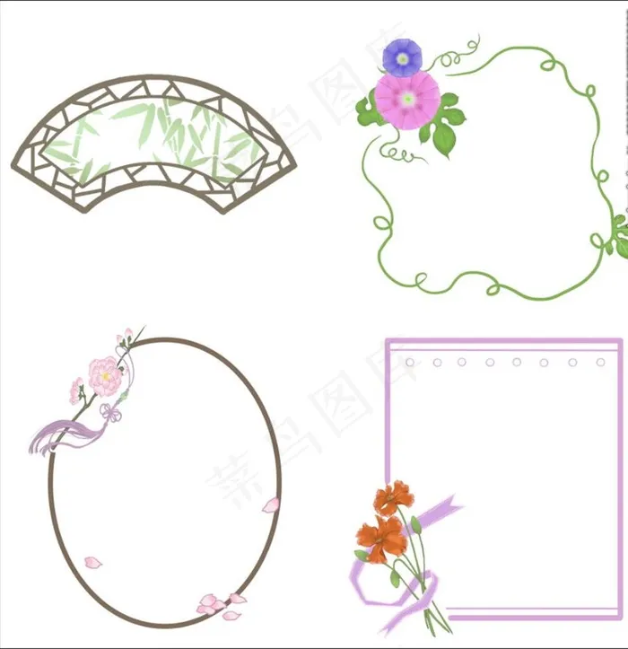 古风边框图片psd模版下载