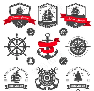 航海主题插图图片