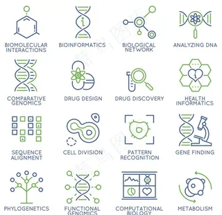 基因图标 LOGO设计 生物科图片