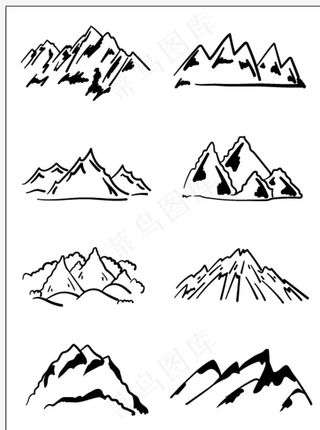 矢量山图片