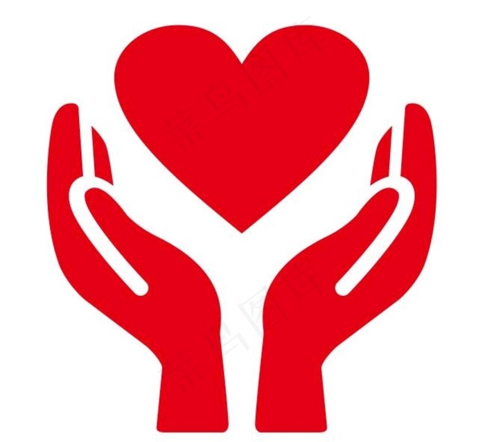 矢量手托爱心图片