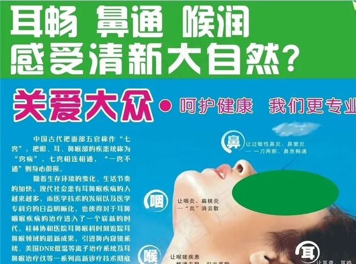 耳鼻喉图片cdr矢量模版下载