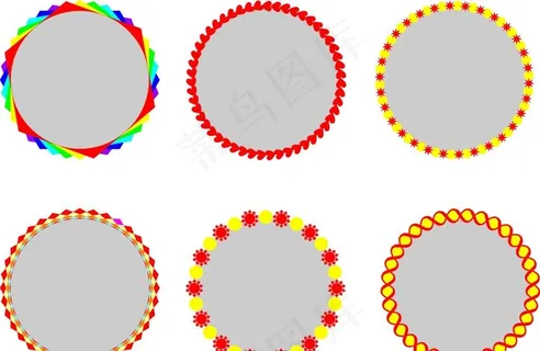 圆形，相框，圆环形，圈圈，花边图片
