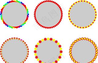 圆形，相框，圆环形，圈圈，花边图片