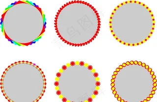 圆形，相框，圆环形，圈圈，花边图片