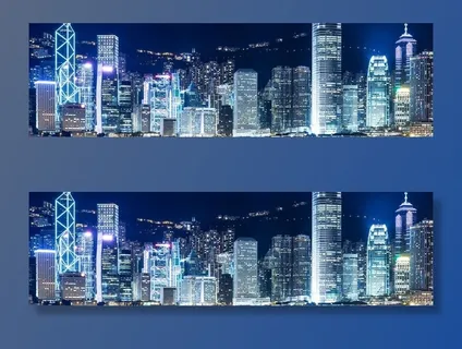 城市夜景全屏海报背景图片