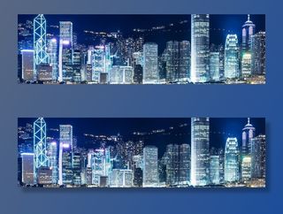 城市夜景全屏海报背景图片