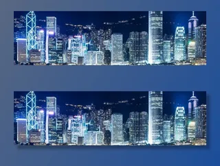 城市夜景全屏海报背景图片