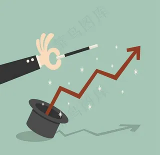 箭头走出魔术师的帽子图片