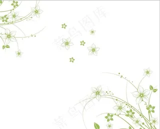绿色花纹图片
