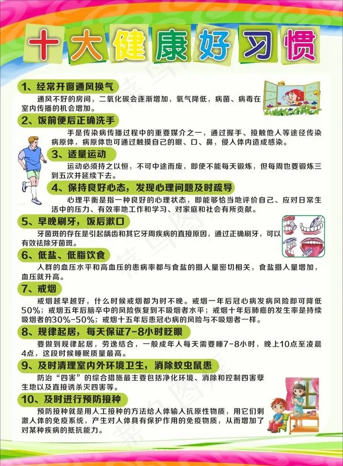 健康教育宣传图片cdr矢量模版下载