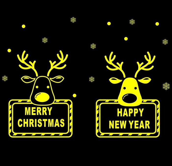 玻璃贴 圣诞贴图片cdr矢量模版下载