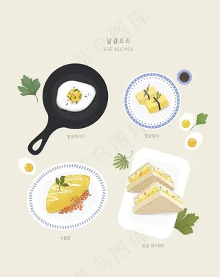 扁平化食物图片