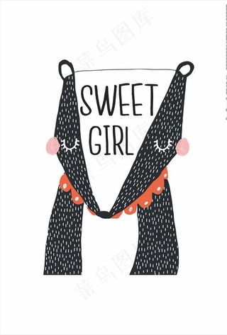 小清新涂鸦卡通插画图片