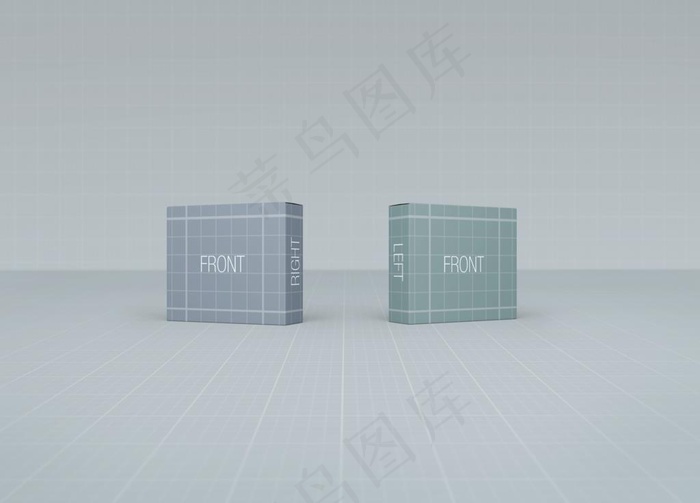 3C电子产品纸盒包装效果图样机图片