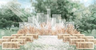 户外简约婚礼效果图图片