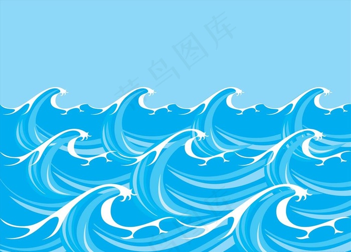 海浪图片ai矢量模版下载