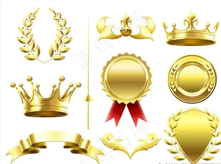 欧式金色皇冠图片