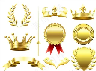 欧式金色皇冠图片