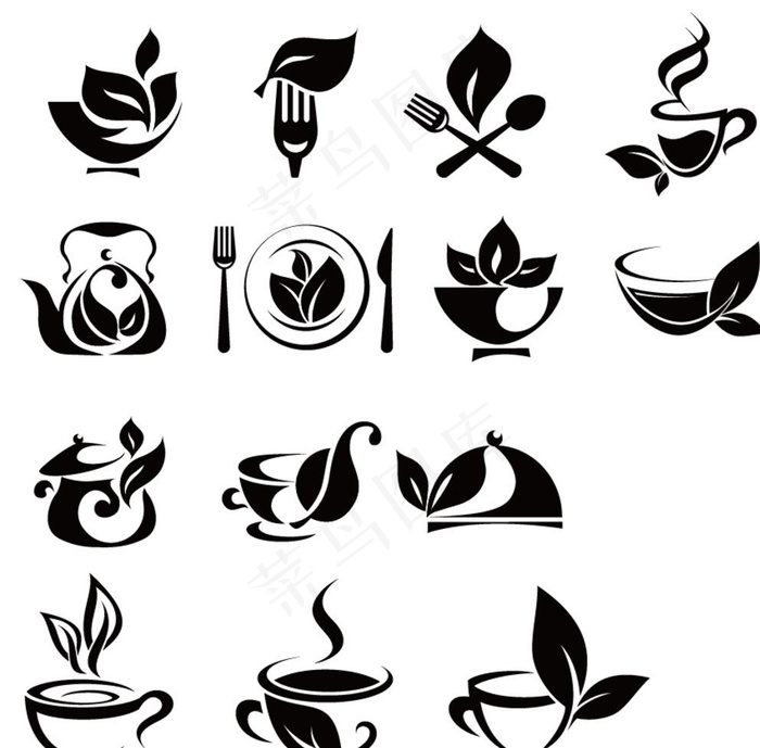 茶元素图片ai矢量模版下载