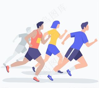 创意跑步男女图片