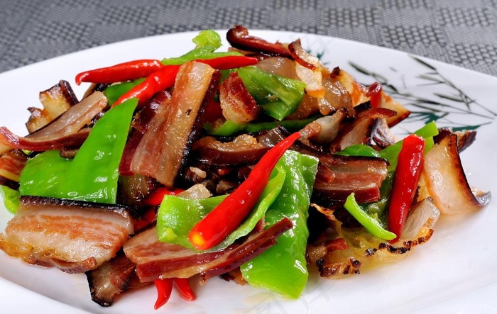 青椒腊肉图片
