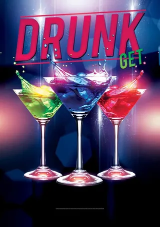 夏日派对酒杯调酒酒吧音乐海报图片