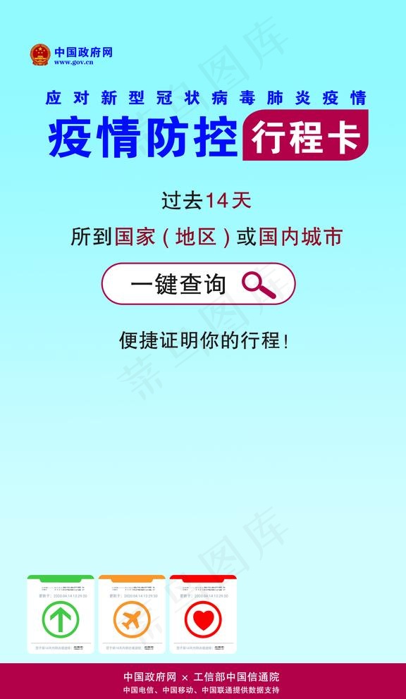 疫情防控行程卡图片(2658X4725(DPI:150))psd模版下载