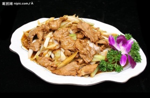 葱爆驴肉图片