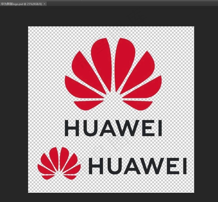 华为新版logo图片psd模版下载