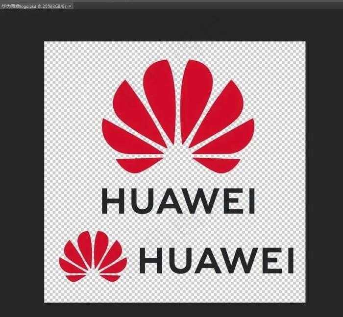 华为新版logo图片psd模版下载