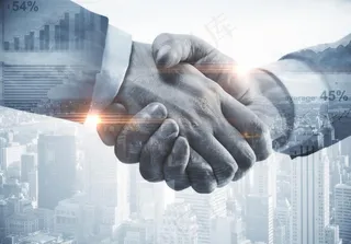 合作握手图片