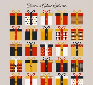 礼盒圣诞月月历图片
