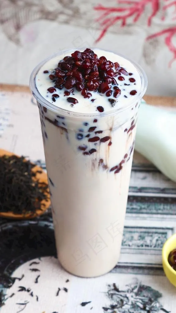 红豆奶茶图片