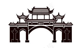 国酒门图片