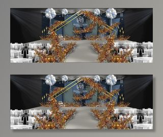 雾霾蓝大气婚礼效果图图片