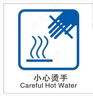 小心烫手标识图片