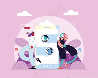 智能手机聊天图片