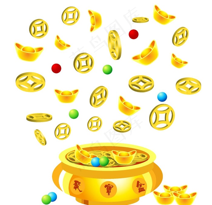 金元宝图片ai矢量模版下载