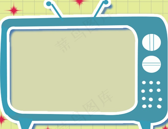 卡通电视背景边框图片