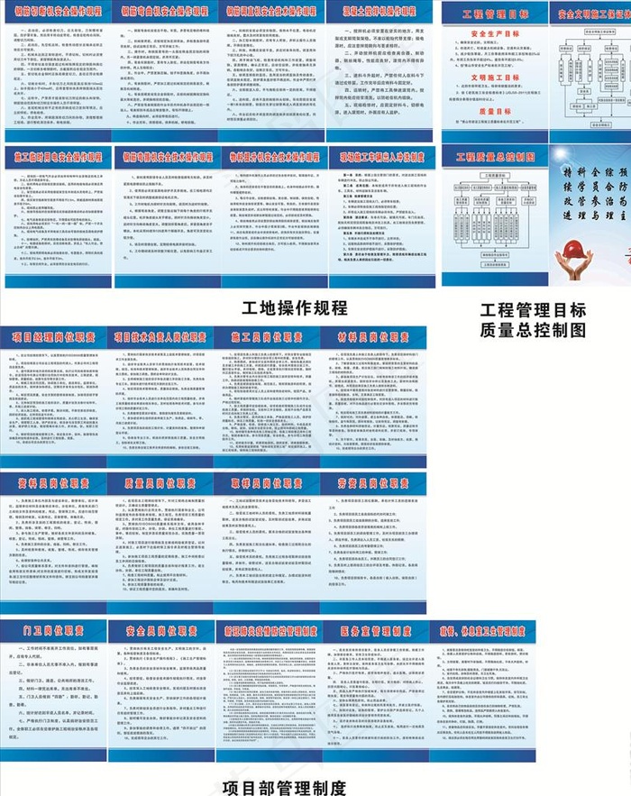 工地制度及操作规程图片cdr矢量模版下载