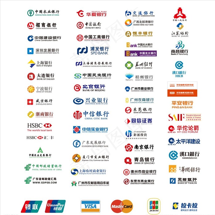 银行标志大全银行logo图标图片