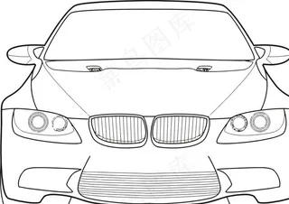 线稿汽车图片