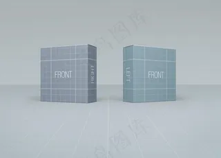 3C电子产品纸盒包装效果图样机图片