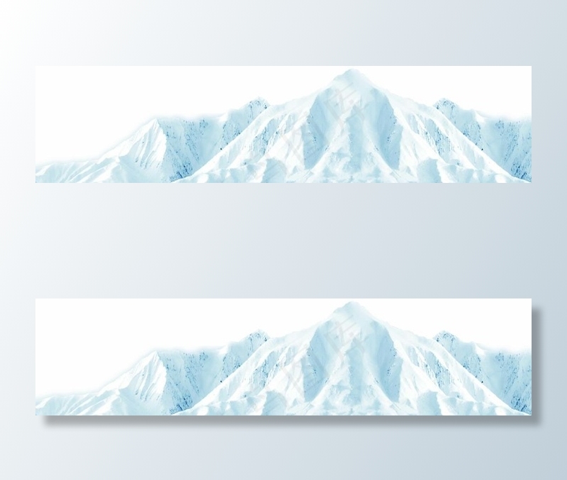 白色山峰矢量 PSD分层素材图片(8504X2268(DPI:72))psd模版下载