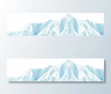 白色山峰矢量 PSD分层素材图片